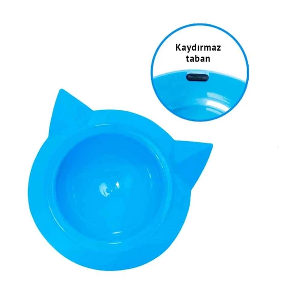 Mio Kulaklı Plastik Kedi Mama Kabı 200 ml - 4