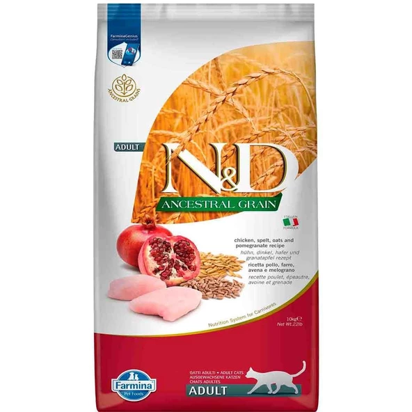 ND Kedi Maması Tavuklu ve Narlı Düşük Tahıllı 10 kg