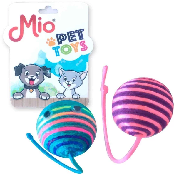 Mio Kedi Oyuncağı Renkli No 4 İp Top 1 AD