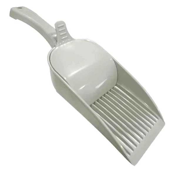 Strong Hazneli Kedi Kumu Toplama Küreği Bej 35 Cm ürün görseli