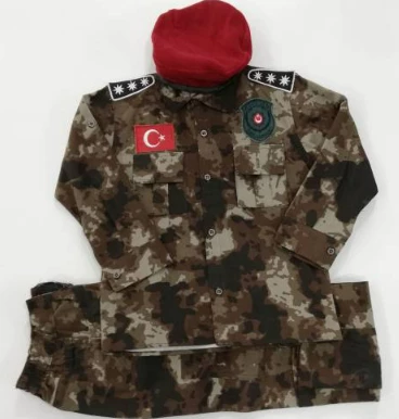 Uğur Böceği Çocuk Polis Özel Harekat Asker Kostüm Takım Bordo Bere - 2