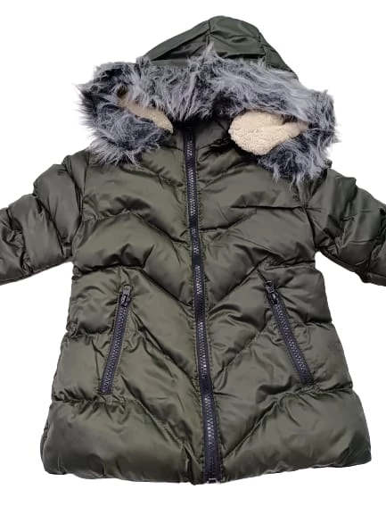 uğurböceğiçocuk Bygazi Bel Büzgülü Şapka Kürklü 1-4 Yaş Yaş   Kız  Mont 5011 - 9