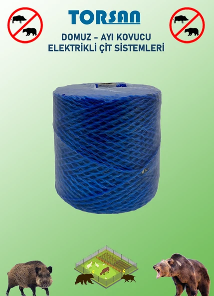 TORSAN GÜNEŞ PANELLİ EKO PLUS 1000 Elektrikli Çit Sistemi ( Domuz - Ayı Kovucu ) 1000MT - 5