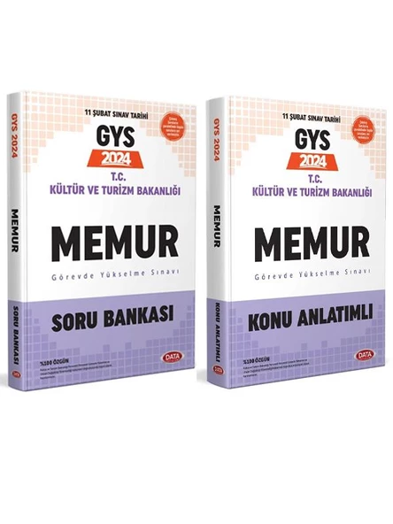 Data 2024 GYS Kültür ve Turizm Bakanlığı Memur Konu + Soru 2 li Set Görevde Yükselme Data Yayınları - 3