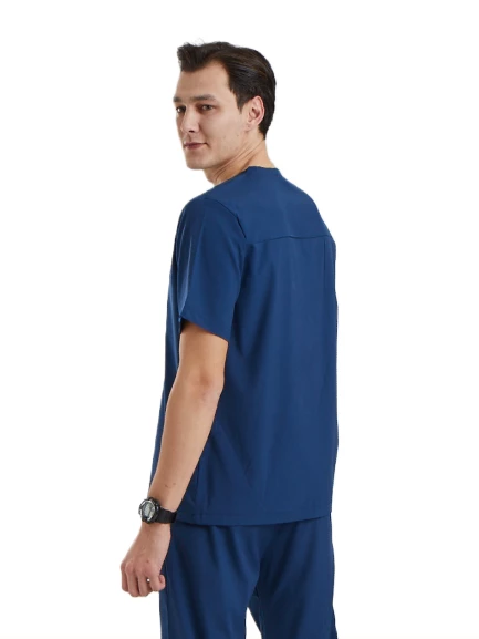 ZAZEL- Erkek Likralı Lacivert Üniforma Üst - Resim 3