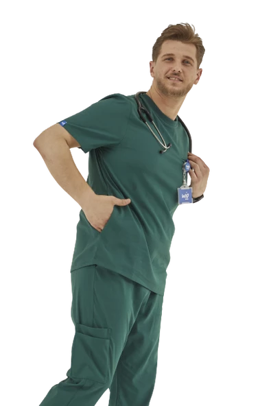 CERES- Erkek Likralı Yeşil Üniforma Üst ürün görseli