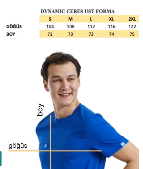 CERES- Erkek Likralı Lacivert Üniforma Üst - Resim 3