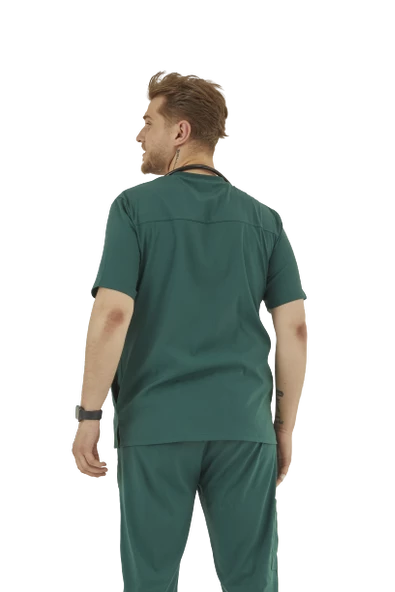 CERES- Erkek Likralı Yeşil Üniforma Üst - Resim 2