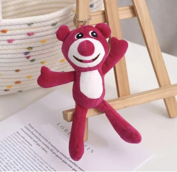 Oyuncak Hikayesi Lotso Huggin Ayı Peluş Anahtarlık Çanta Süsü - 4