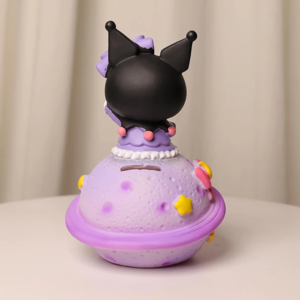 Kawaii Sanrio Kuromi Satürn Yanı Sönen Renk Değiştiren Gece Lambası Kumbara - 2