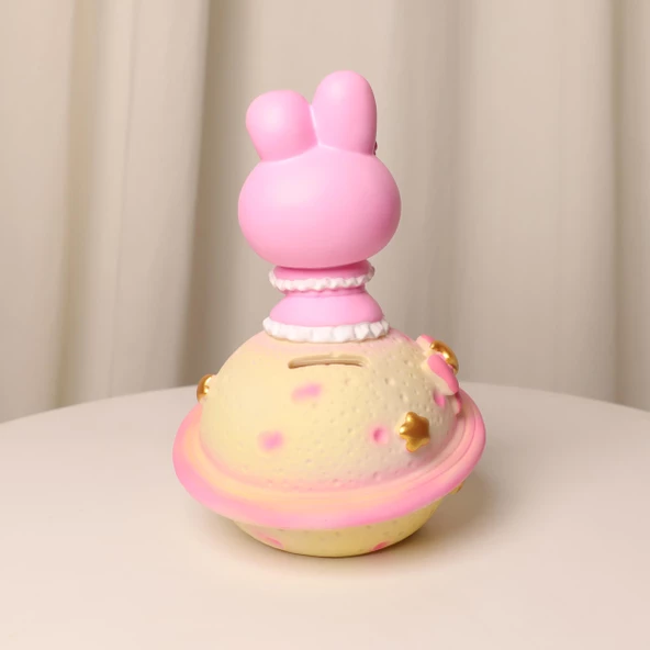 Kawaii Sanrio My Melody Satürn Yanıp Sönen Renk Değiştiren Gece Lambası Kumbara - 2