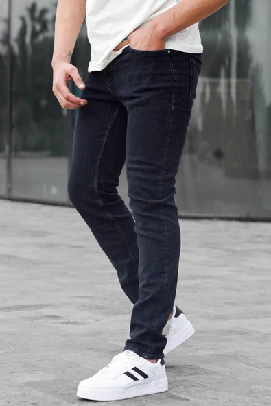 Sheff Denim Original Slim Fit Füme Jeans-6454