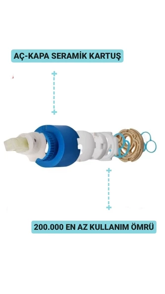 SARDICI Famel Series Mutfak Eviye Bataryası Oynar Perlatörlü Çift Su Girişli 5 yıl Garanti Süreli - 4