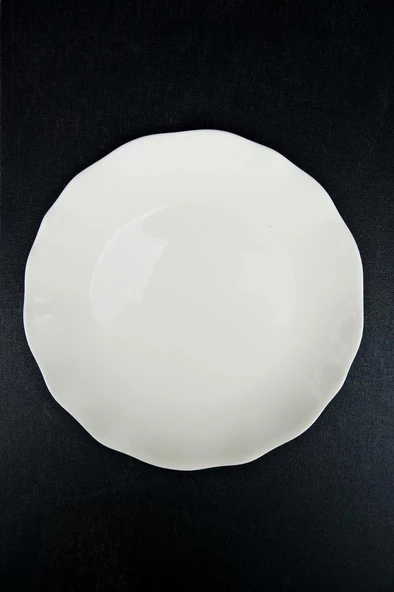 Digithome Kütahya Porselen Bergama 6’lı Pasta ve Sunum Tabağı Seti 19 Cm Krem - BER19TD142694 C320.105 - 4