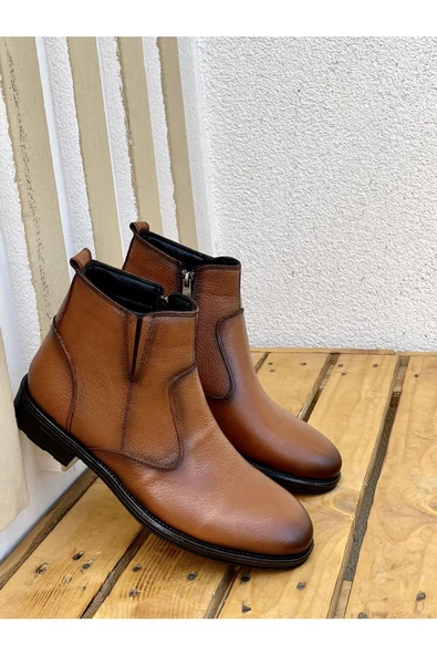 Muggo Men M027 Hakiki Deri Erkek Bot - 6