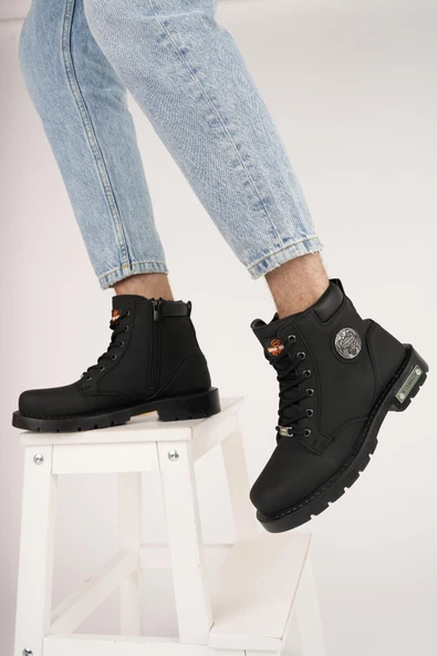 Muggo M930 Garantili Kauçuk Sağlam Esnek Outdoor Treking Kışlık Su Ve Soğuk Geçirmez Unisex Bot - 5