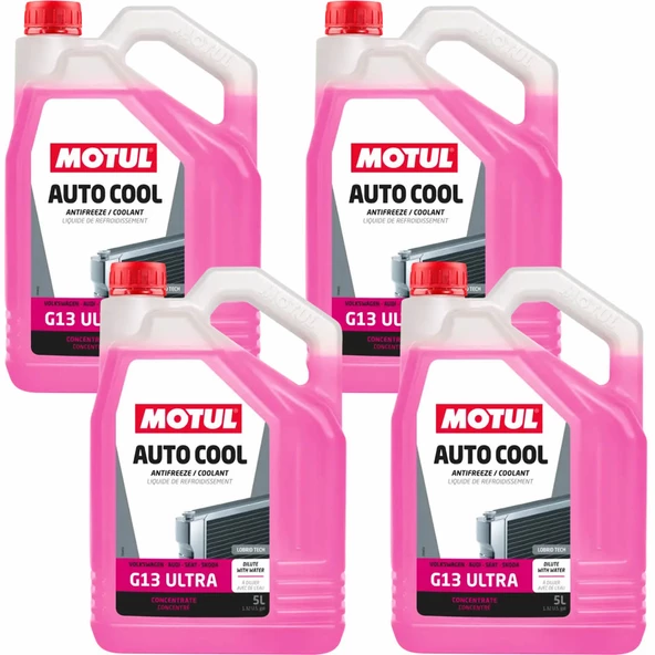 Motul Auto Cool G12 Evo Ultra 5 Lt Konsantre Kırmızı Antifriz (4 Adet)