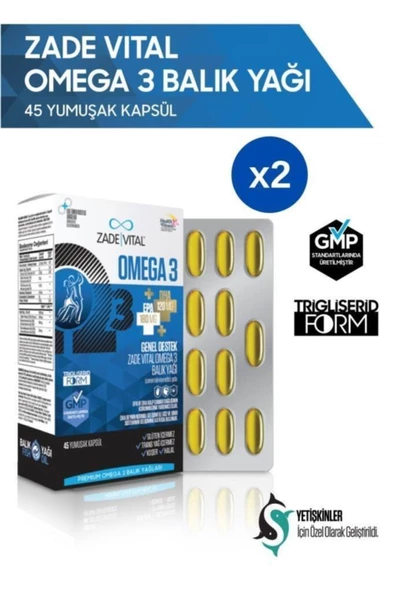 Premium Omega 3 Balık Yağı 45 X 2 Kapsül - (2'li Avantaj Paketi) ürün görseli 1