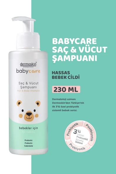 Dermoskin BabyCare Saç Ve Vücut Şampuanı - 230 ml ürün görseli 1