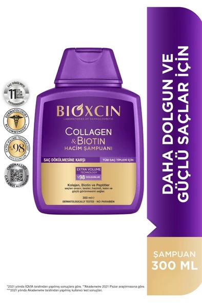Bioxcin Collagen & Biotin Ekstra Hacim & Dolgunlaştırıcı Şampuan 300 Ml - Ince Telli Ve Hassas Saçlar - 2
