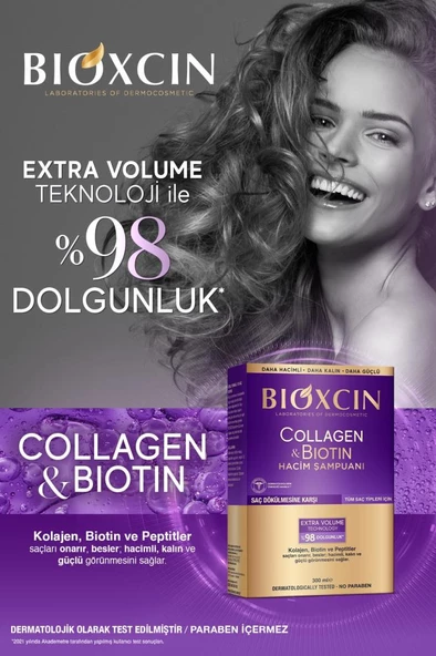 Bioxcin Collagen & Biotin Ekstra Hacim & Dolgunlaştırıcı Şampuan 300 Ml - Ince Telli Ve Hassas Saçlar - 6