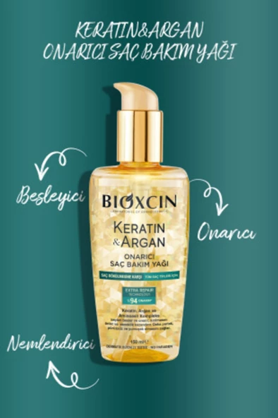Bioxcin Keratin & Argan Onarıcı Saç Bakım Yağı 150 Ml - Yıpranmış Ve Hasar Görmüş Saçlar - 4