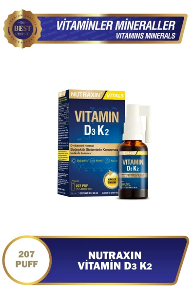 Nutraxin D3k2 Sprey 30 Ml - D3 K2 Sprey