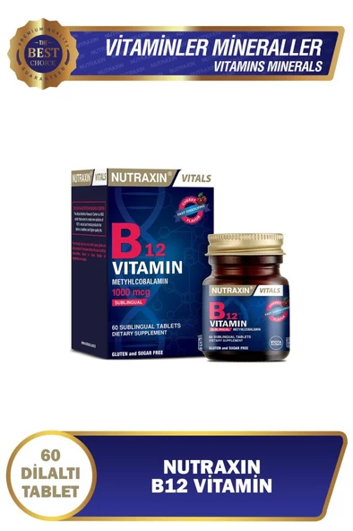 Nutraxin B12 Vitamini (1000 Mcg) - Dil Altı Tableti