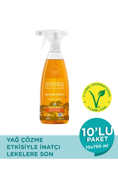 Viking Premium Mutfak Spreyi Turunç Bahçesi 750 ml 10 Adet - 2