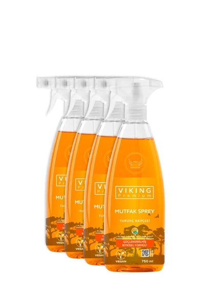 Viking Premium Mutfak Spreyi Turunç Bahçesi 750 ml 4 Adet