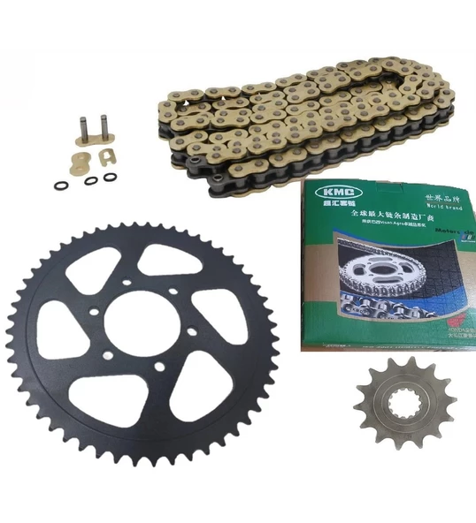 Cf Moto Nk 400 Oringli Zincir Dişli Seti Kmc Gold Zincir _Supermoto ürün görseli 1