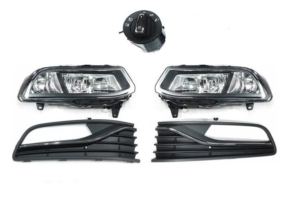 LEADER Vw polo 6C sis lambası farı çerçeveli çift duylu ve far anahtarı 2012+ - 3