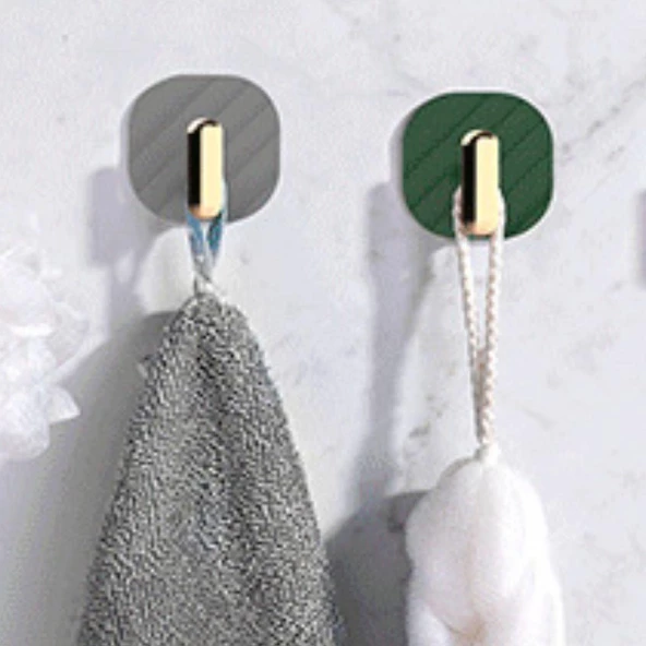 BUFFER® 2li Yapışkanlı Retro Askılık Dolap Kapak Kulpu Gri - 4