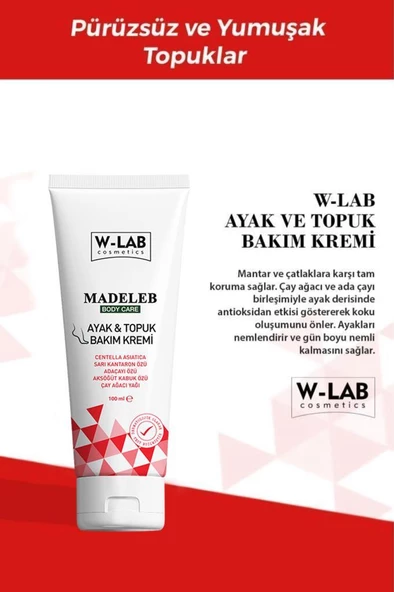 W-Lab Kozmetik Ayak ve Topuk Bakım Kremi 100 ML - 2