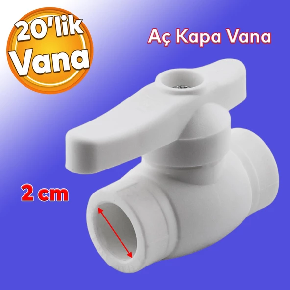 Ekonomik Vana Plastik 20'lik Küresel PPRC Pvc Vanası Dişsiz Aç Kapa Boru Kaynak Makine Bağlantı