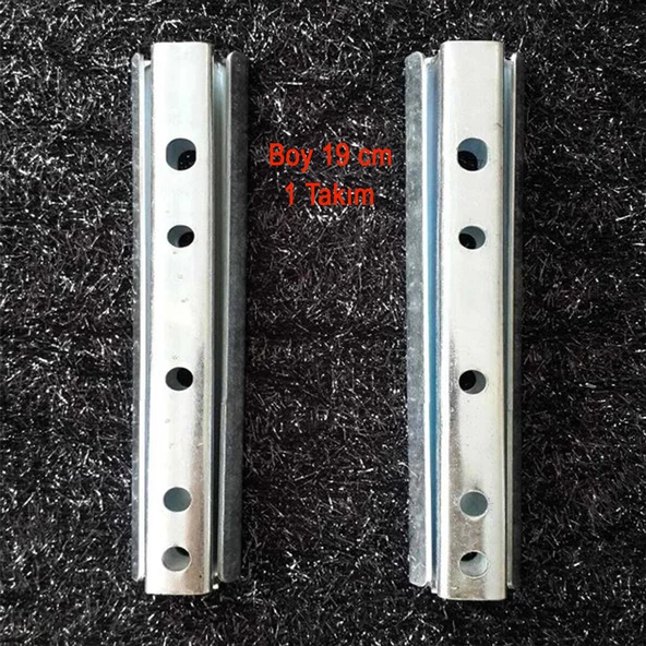 Metal 19 Cm Baza Başlık Kızağı 1 Takım - 3