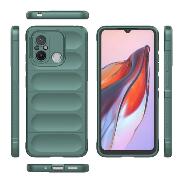 Xiaomi Redmi 12C Kılıf Optimum Lens Çerçeveli Silikon Kapak - 12