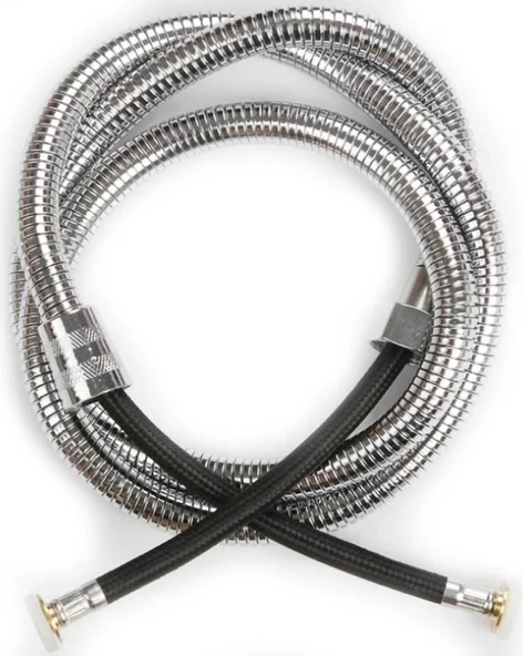 Sardıcı Sürgülü Duş Seti Lüks Krom Sürgü Ve Sabunluk Örgülü Hortum Duş Seti - 5