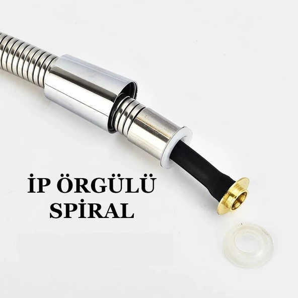 Sardıcı Sürgülü Duş Seti Lüks Krom Sürgü Ve Sabunluk Örgülü Hortum Duş Seti - 4