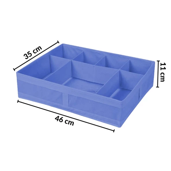 Piev 7 Bölmeli Çekmece Düzenleyici Organizer Mavi Çizgili - 3