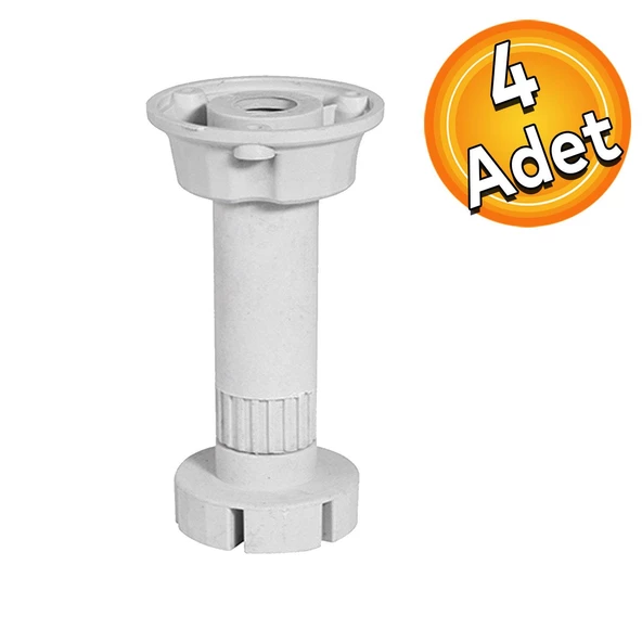 Ayarlanabilir Dolap Mobilya Tezgah Yükseltme Yükseltici Ayağı Ayarlı 12 Cm Gri Ayakları 4 Adet