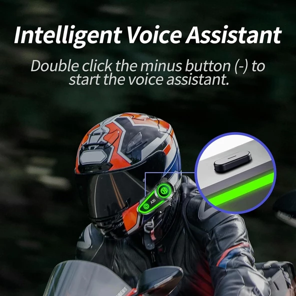 A30 2X Eşleşmeli İntercom Motor Kurye Kask Bluetooth Kulaklık - 7