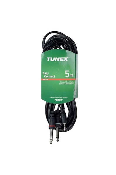 Tunex 3,5mm St Erkek 2x6,3mm Mono Erkek 5 Metre Kablo Mr-500