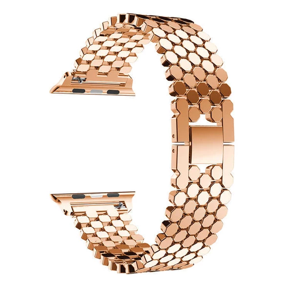 Vendas Apple Watch 38mm Metal bal peteği tasarımlı premium kordon - 9
