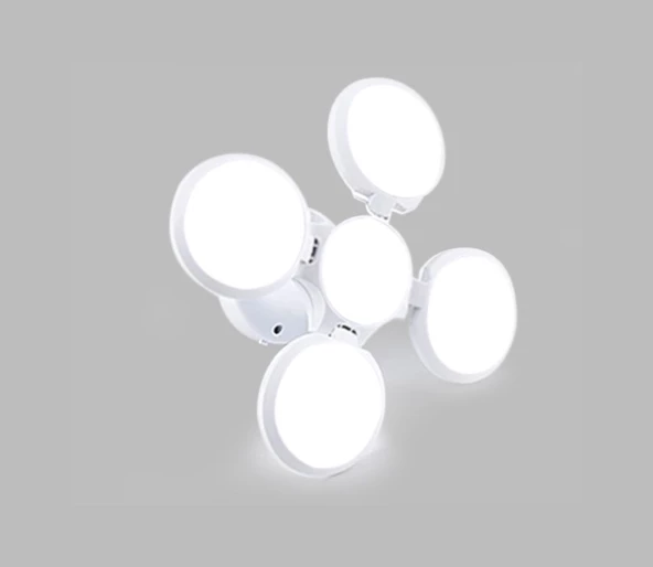 Yeni Nesil Solar Led Lamba Katlanır 5 Kanatlı 45 Ledli Şarjlı ve Güneş Panelli - 2