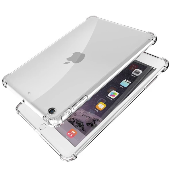 Apple iPad 9. Nesil 10.2 Kılıf Kalem Bölemli Standlı Darbelere Dayanıklı Şeffaf Kapak A2602 A2603 A2604 A2605