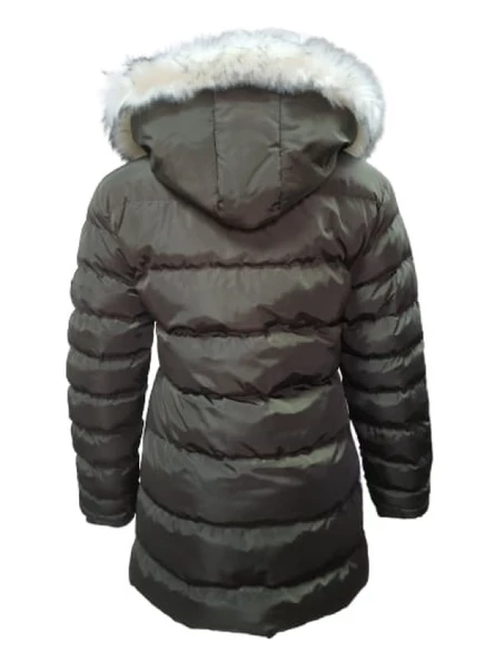 Jenerik J01804 Çocuk Kız Şişme Dolum Kapüşonlu Mont - 2