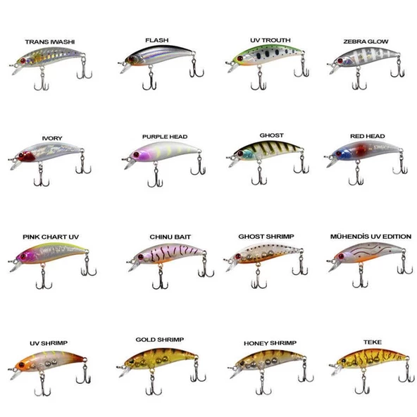 Ryuji Baby Minnow 5cm 4.5g Slow Sinking Suni Yem - 2