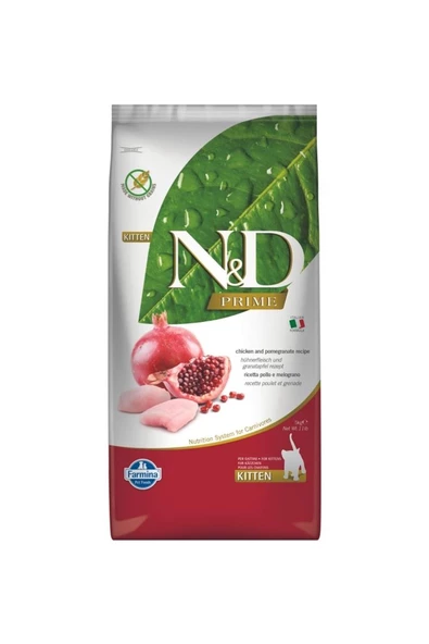 N&D Prime Tahılsız Tavuk & Nar Yavru Kedi Maması 5 Kg