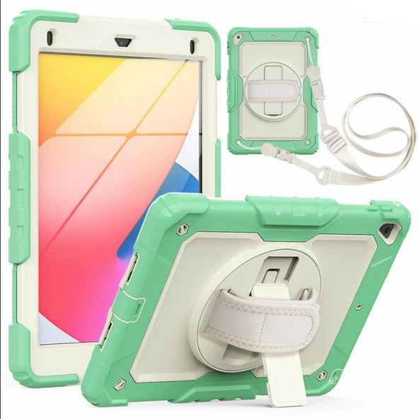 Apple iPad 6. Nesil 9.7" Kılıf Renkli Strap Zırh Case 2018 A1893 A1954 - 6